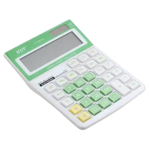 Calculadora de 12 dígitos, Ct-9912C, doble potencia, verde, verificación y correcta impresión de impuestos