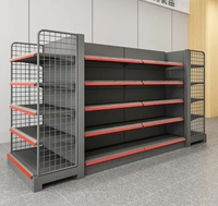 Étagères de supermarché double face, pratiques, en métal, pour librairie, épicerie, pharmacie, présentoir, design 3D gratuit