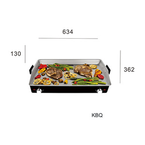 1800W Điện Thép Không Gỉ Tấm Nóng Hai-Burner Điều Khiển Nhiệt Độ Di Động Sâu Nướng Buffet Bbq Vỉ Nướng Cho Khách Sạn - Product Image 2