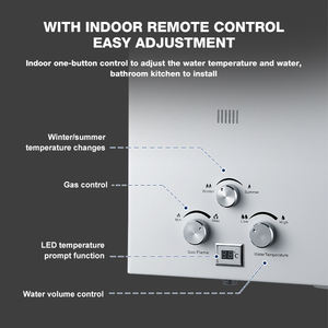 Chauffe-<span class=keywords><strong>eau</strong></span> instantané sans réservoir au gaz naturel et GPL 6L-20L <span class=keywords><strong>pour</strong></span> toute la maison, utilisation en extérieur et en voiture, <span class=keywords><strong>eau</strong></span> chaude confortable 24h/24 et 7j/7 - Product Image 2