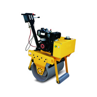 Mini-compacteur routier vibrant hydraulique à double tambour - Nouveau moteur et pompe