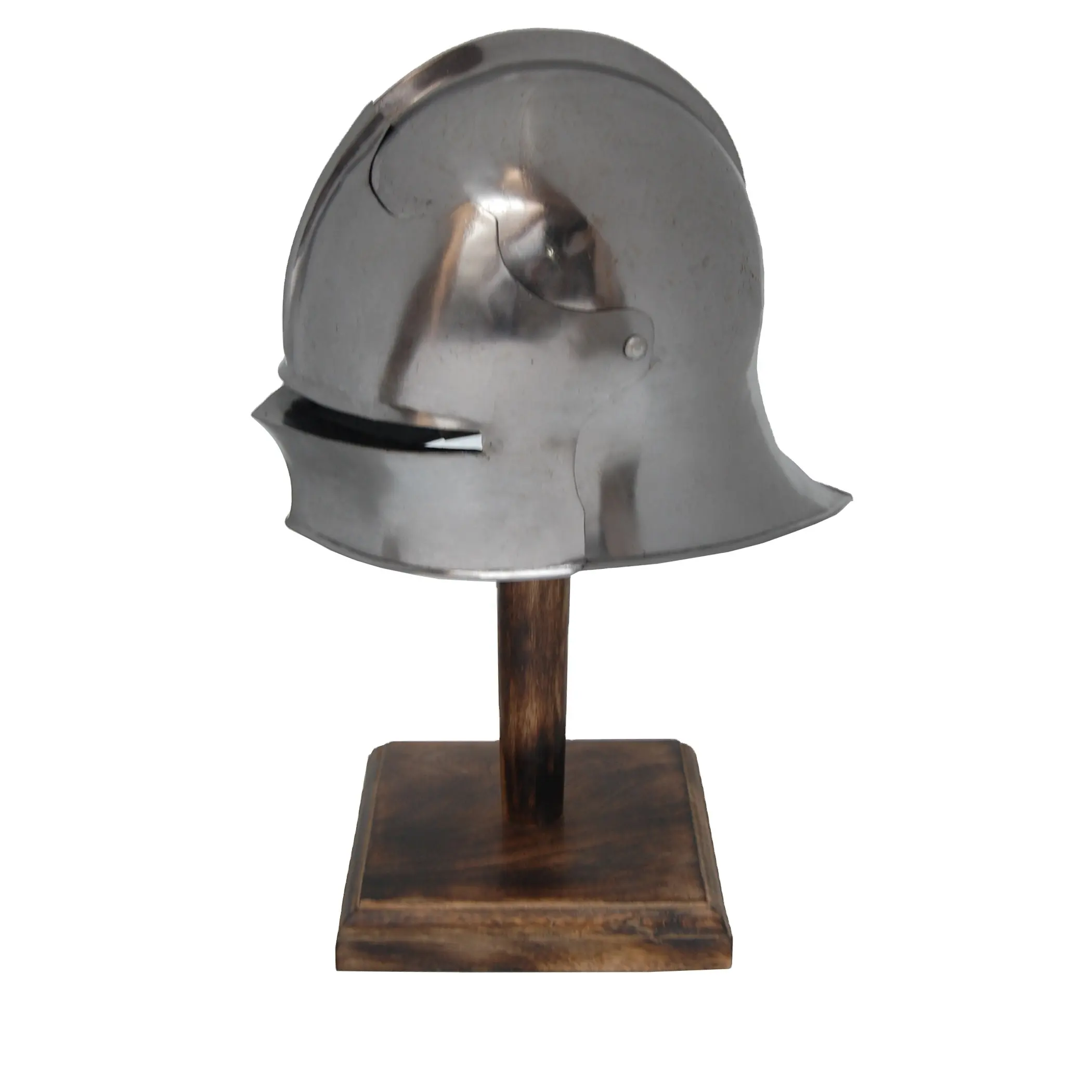 2021 Vintage Duitse Sallet Armor Helm Met Verzilverd Hoogwaardige Middeleeuwse Helm Decoratieve Ridder Helm