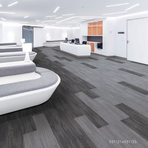 Dalles de moquette grises écologiques en nylon recyclé ignifuges 25*100 Dalles de moquette de bureau commerciales - Product Image 4