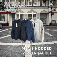 Veste polaire à capuche décontractée et polyvalente pour homme, col montant, fermeture éclair, poche avant, couleur unie, coupe ample, écologique
