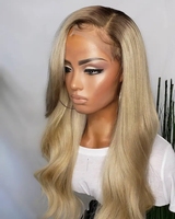 Perruque de LUXE de qualité supérieure, 613 vison, perruque de cheveux brésiliens, cuticules alignées, HD, perruques Lace Front pre-plucked avec Baby Hair