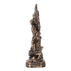 5 pollici bronzo statua di san <span class=keywords><strong>Michael</strong></span> resina angelo decorazione scultura bronzo santo <span class=keywords><strong>Michael</strong></span> su Base figurina regalo religioso - Product Image 3