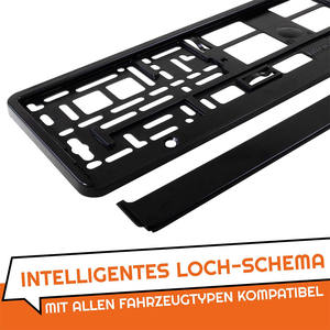 Support de plaque de voiture vierge en plastique chromé personnalisé de haute qualité cadre de plaque d'immatriculation avec taille standard UE - Product Image 5