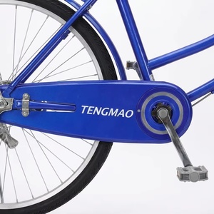 Vélo de ville rétro bleu roi 26 pouces pour femme, classique, avec panier avant et porte-bagages arrière pour filles - Vente en gros - Product Image 4