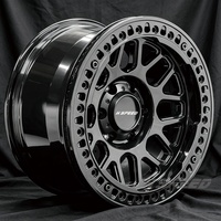 Custom 6061-T6 Forged Wheels 17 18Inch Gloss Black Offroad Truck Rims Beadlock for Wrangler Tundra F150 Raptor