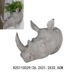 Ippopotamo rinoceronte testa di elefante vasi fioriera per interni esterni a parete decorazione in resina stile <span class=keywords><strong>angelo</strong></span> modello - Product Image 5