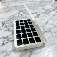 Palette carrée vide en ABS pour gel, revêtement UV, portable, personnalisable, pour DIY, nail art, cosmétiques, maquillage, conteneur de recharge