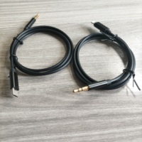 Kabel Aux tipe-c untuk ponsel, kabel Audio komputer, kamera mikrofon, kabel Aux tipe-c, jaket PVC, konektor Male ke USB C, 3.5mm