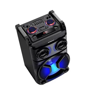 Woofer sistema de som personalizado sem fio, bluetooth, usb, dj, rodas, caixa de som para festas