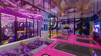 Parc d'attractions pour enfants HELLO CAT Commercial de 900 m², thème spatial, grands toboggans, jeux souples, équipement de terrain de jeux intérieur pour enfants, métal ABS, 1 an de garantie