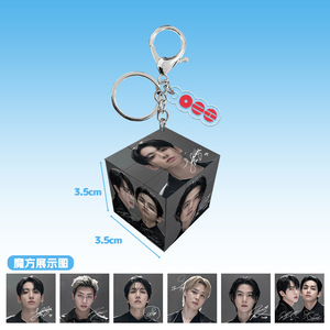 Porte-clés <span class=keywords><strong>cube</strong></span> <span class=keywords><strong>Rubik</strong></span> numérique en plastique 35 mm avec pendentif <span class=keywords><strong>photo</strong></span> numérique, merchandising des idoles K-POP en tournée mondiale (AR V, Jimin, J-hope, JUNGKOOK, Suga, Jin) - Product Image 6