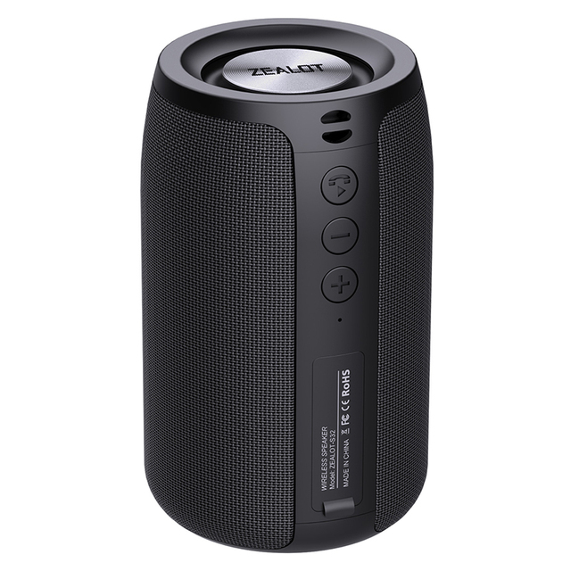 Mini Zealot S32 TWS Outdoor Wireless Speaker IPX5 Waterproof Portable Speaker Support TF Card, USB, AUX