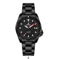Montre de plongée de sport squelette en acier inoxydable avec logo personnalisé montres-bracelets de plongée automatiques et mécaniques étanches en acier inoxydable