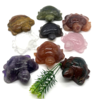 Vente en gros en vrac de pierre cristal tortue cristal sculpture pour la décoration de la maison Collection amour naturel Feng Shui image JIA gravure