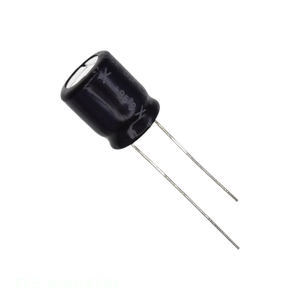 ตัวเก็บประจุแบบรูผ่านรูสำหรับ ECE-A1AN471U สารส้ม470 uF 20% 10V แบบเรเดียล th 470 uF - Product Image 1