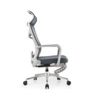 Chaise de bureau moderne haut de gamme en maille avec appui-tête réglable et design inclinable confortable pour bureau de direction à domicile