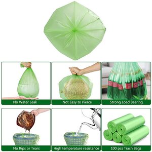High Quality Durable Eco-Friendly Biodegradable Plastic Garbage <b>Bags</b> with Gravure Printing for Household and Office Use - Product Image 6