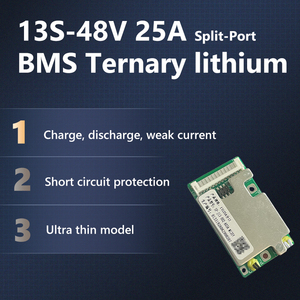 Placa de Protección de Litio 13S 48V 25A Ultra Delgada con Puerto Dividido NCM BMS, Interruptor de Baja Potencia NTC, Puerto de Carga 0V Sin Voltaje Flotante - Product Image 1