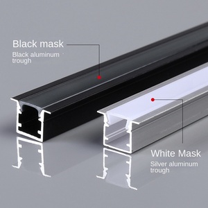Perfil de alumínio para gesso led iluminação preto led canto alumínio perfil drywall montado extrusão de alumínio led - Product Image 4