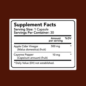 Cápsulas de vinagre de sidra de manzana OEM ODM con pimienta de cayena, limpieza natural y apoyo para su sistema digestivo. - Product Image 6