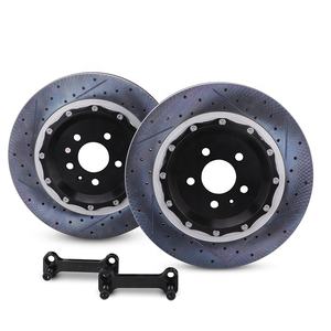 Disco de freno de carreras de actualización de Rotor ranurado perforado personalizado 18 pulgadas 325/355*22mm disco para Audi B8 B9 Honda Civic tipo R Range Rover - Product Image 4