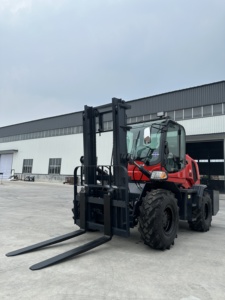 Chariot élévateur <span class=keywords><strong>de</strong></span> haute qualité <span class=keywords><strong>de</strong></span> 3,5 tonnes, 4 roues motrices, chargeur sur pneus tout-terrain avec direction des roues avant, chariot <span class=keywords><strong>de</strong></span> manutention 4 roues motrices, chariot élévateur tout-terrain - Product Image 2