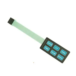 Factory custom printing Lexan with graphics keypad labels membrane switch with transparent display LED windows