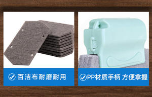 Outil de nettoyage de rainure chiffon de nettoyage de rainure de fenêtre créatif brosse de nettoyage de fenêtre brosse de nettoyage de fente de fenêtres brosse de rainure 2-en-1 - Product Image 4