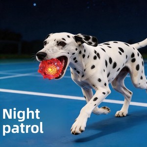 Pelota de juguete para perros Glow Sound de 9 cm, flotante, duradera, resistente a mordidas, fácil de lavar, para ejercicio de mascotas al aire libre en verano, para lotes pequeños. - Product Image 2