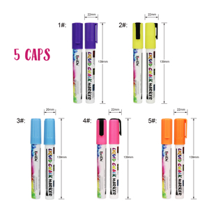 Marqueurs de peinture de couleur métallique effaçables non toxiques Marqueur de craie liquide <span class=keywords><strong>pour</strong></span> tableau noir <span class=keywords><strong>verre</strong></span> bois - Product Image 3