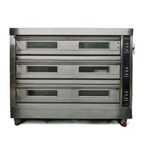 3 Deck 12 trays Baking Machine chambers Bread Pizza Baking Oven Gas Oven