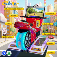 Machine de jeu électronique de conduite de moto pour enfants, mini simulateur de conduite, jeu d'arcade à monnayeur