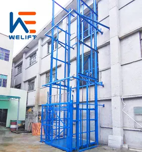 Ascensor De Carga Lift Kargo Hidrolik, Lift Lift Kargo Dipasang Di Dinding 500Kg 1T 2T 5T