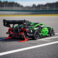 1644 PCS Green Racing Car Advanced Modular Building Block Vehículos compatibles con las principales marcas