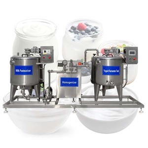 Ligne de production de yaourt commercial de 100L/200L/300L/500L pour usine laitière, pour yaourt riche en protéines et lait pasteurisé - Product Image 1