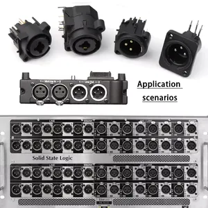 TZ3-05HM-01 Đầu Nối XLR Đực 3 Lõi Đầu Cắm Xlr Đầu Nối 3 Chân Xlr Đực Thẳng Đứng Mạ Vàng - Product Image 4