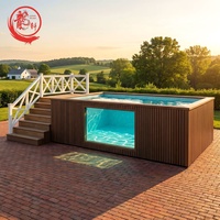Luxuriöser Kleiner Garten-Container-Pool für Zuhause mit Acrylglas-Fenster und Fiberglas-Aufstellpool für die Familie
