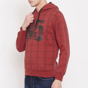 Sudadera con capucha básica de peso pesado para hombre con logotipo personalizado, sudadera con hombros caídos gruesa en blanco de mezcla de algodón, sudaderas con capucha estampadas para hombre - Product Image 4