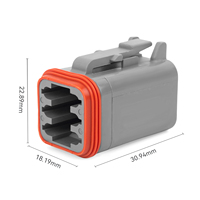 JRready Deutsch DT Wasserdichtes Steckverbinder-Set 6-polig mit # 16 Gestanzte Kontakte, 14-18 AWG - Kabelverbinder für Automobile und LKWs.