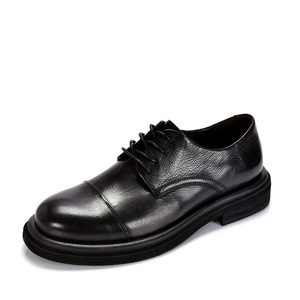 Zapatos Derby de cuero de vaca genuino de diseñador de lujo para hombres, zapatos de vestir para hombres, Oxfords con cierre de cordones - Product Image 2