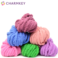 100% Polyester Dyed Chenille Yarn Super Soft Thick for Hand Knitting Sewing Embroidery-Anti-Pilling Moisture-Absorbent