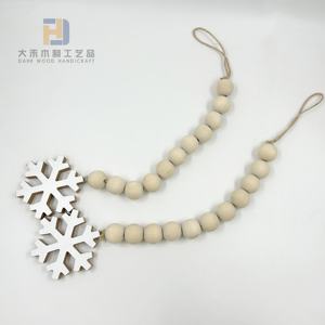 30 تونج الخرز الخشبي الطبيعي إكليل ريفي حبة خشبية كبيرة <span class=keywords><strong>MDF</strong></span> ندفة الثلج قطعة المعلقات بوهو الحلي شنقا ديكور عيد الميلاد - Product Image 5