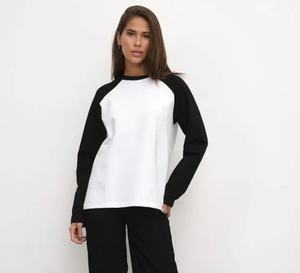 Cotone di alta qualità Patchwork oversize spalle Vintage O collo ampio maniche corte da <span class=keywords><strong>donna</strong></span> top <span class=keywords><strong>T</strong></span> <span class=keywords><strong>Shirt</strong></span> da <span class=keywords><strong>donna</strong></span> - Product Image 2