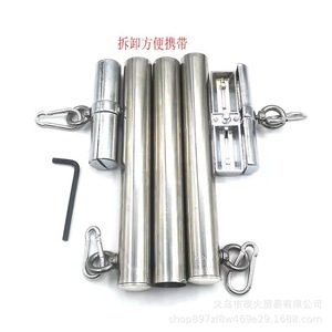 Esposas y grilletes retráctiles y desmontables, un conjunto de sujeción metálico único con tubos de acero inoxidable. - Product Image 2