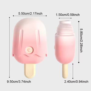 Cute Ice Cream Vibrator for <strong>Women</strong> Mini Portable Clitoral Licker Nipple Stimulator Novelty Female Masturbator Toy Wholesale - Product Image 3
