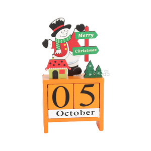 Calendrier <span class=keywords><strong>de</strong></span> compte <span class=keywords><strong>à</strong></span> rebours <span class=keywords><strong>de</strong></span> <span class=keywords><strong>Noël</strong></span> et du Nouvel An, ornement avec Père <span class=keywords><strong>Noël</strong></span>, renne, bonhomme <span class=keywords><strong>de</strong></span> neige, design <span class=keywords><strong>en</strong></span> bois, décoration <span class=keywords><strong>de</strong></span> bureau <span class=keywords><strong>à</strong></span> domicile, <span class=keywords><strong>cadeau</strong></span> - Product Image 4